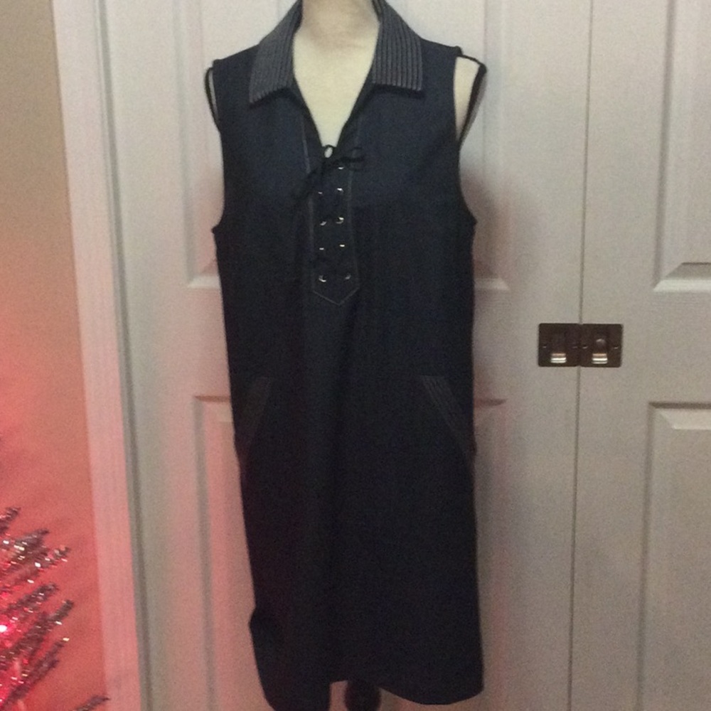Adrienne Vittadini jean style sheath dress